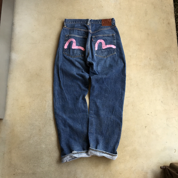 ピンクのカモメ! EVISU デニム パンツ ジーンズ エヴィス