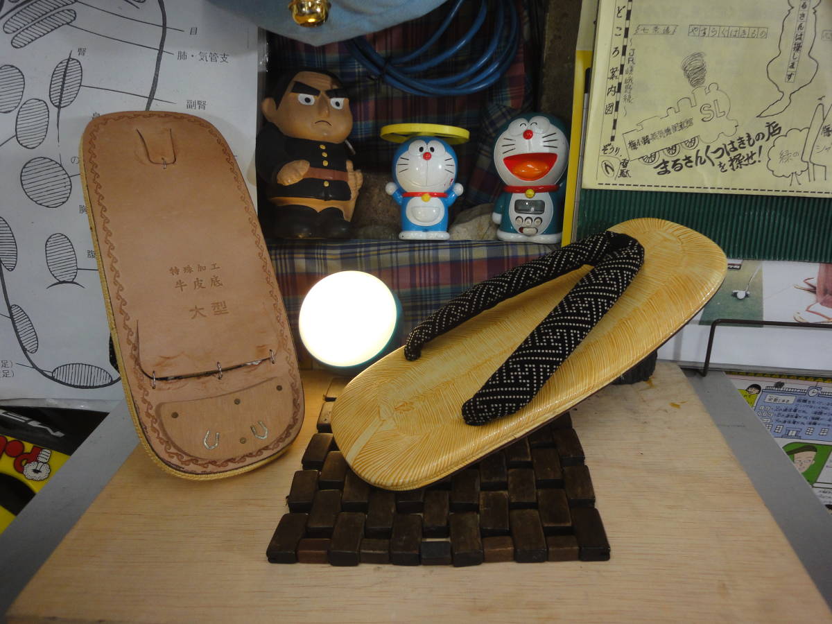 雪駄 特殊加工牛皮底 品質保証 大型 日本製 新品 （株）安田屋 NO28710 