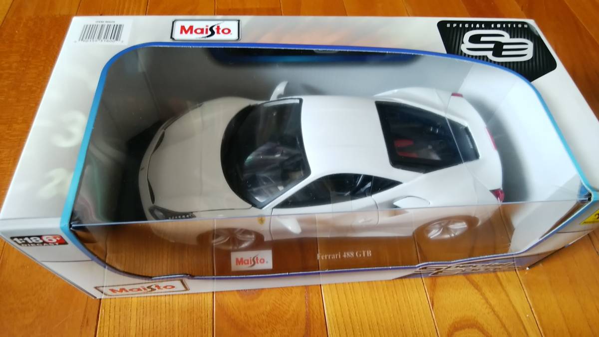 Maist マイスト 1/18 フェラーリ488GTB ホワイト 本州送料無料 Ferrari