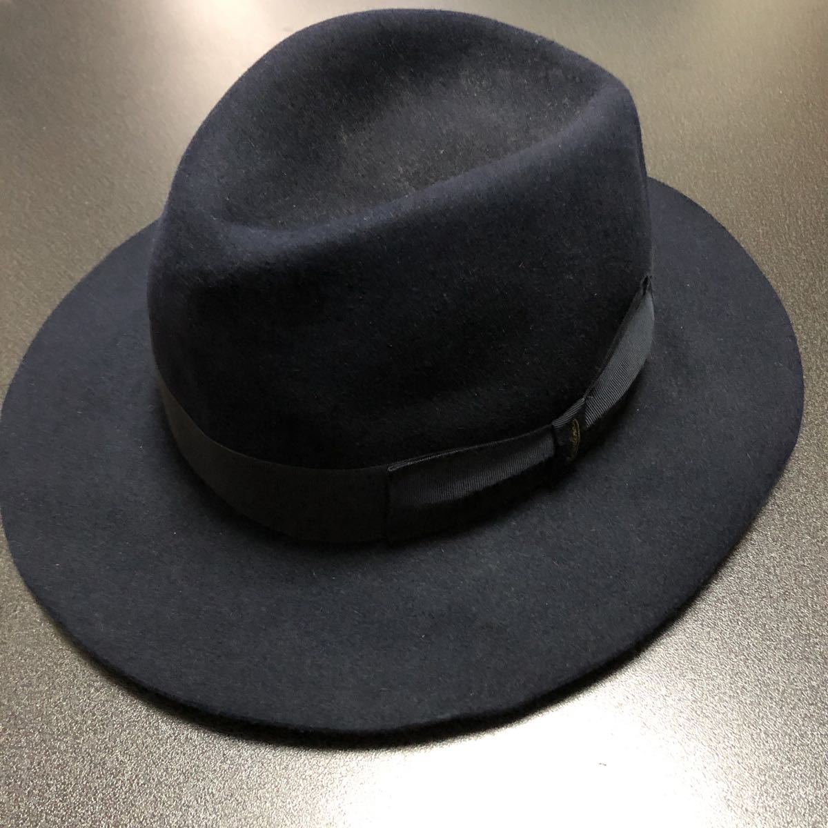 イタリア製 Borsalino ボルサリーノ ラビットファー ハット58 ユニ