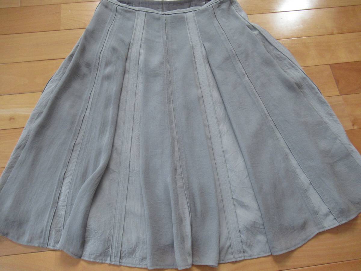 SONIA RYKIEL ソニアリキエル 異素材 オーガンジー フレア プリーツ  