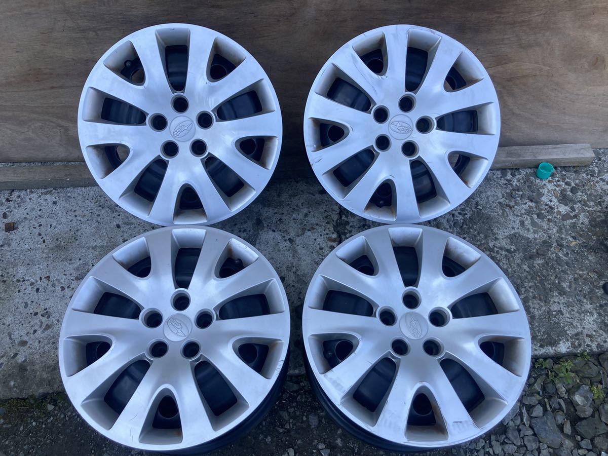 スバル インプレッサ純正 スチールホイール 15×6.0J 100-5 IN48 ハブ径 