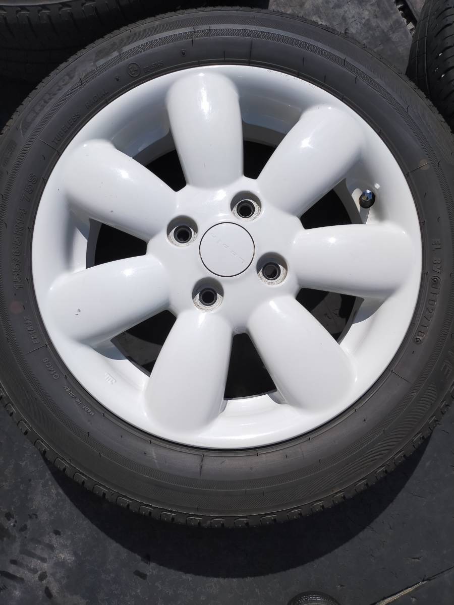 スズキ ラパン純正アルミホイール ホワイト 14×4，5J 4×100 