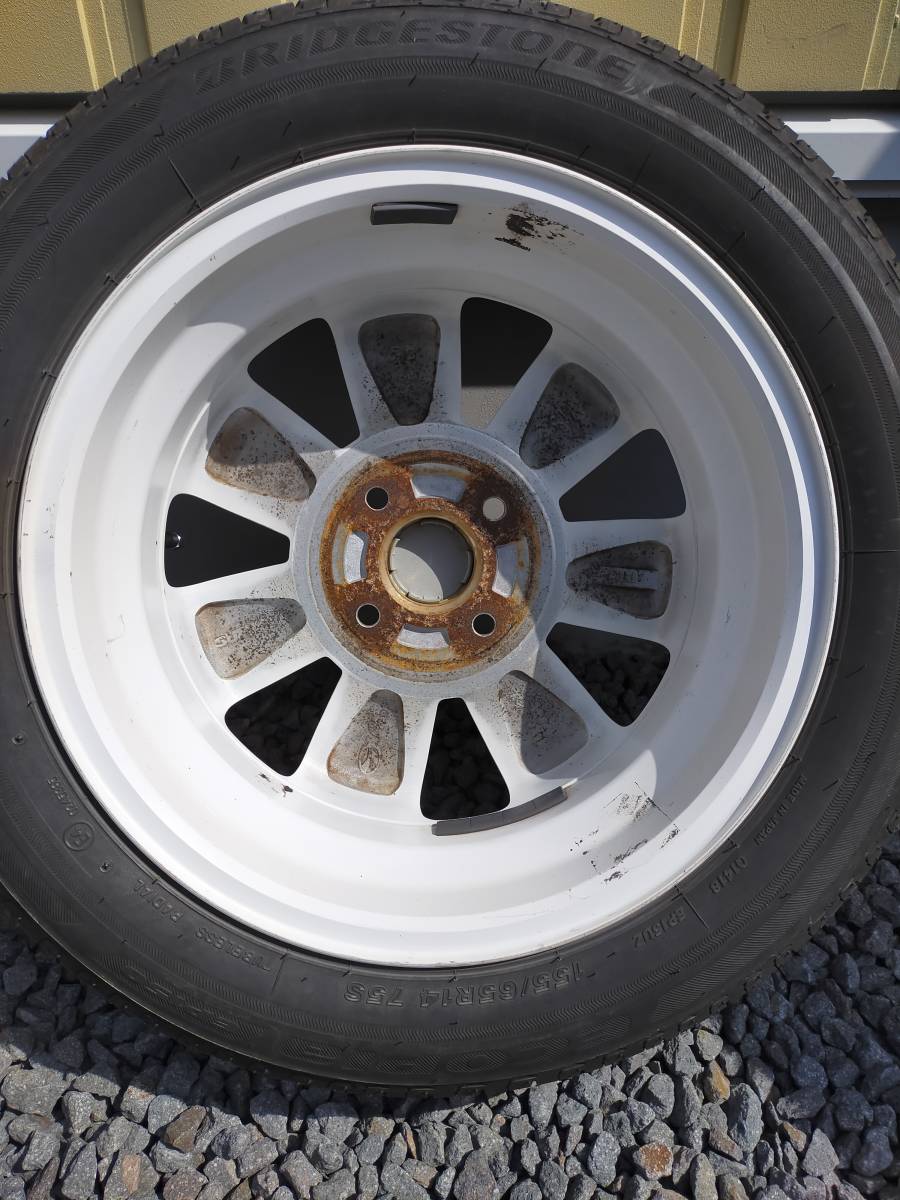 スズキ ラパン純正アルミホイール ホワイト 14×4，5J 4×100  