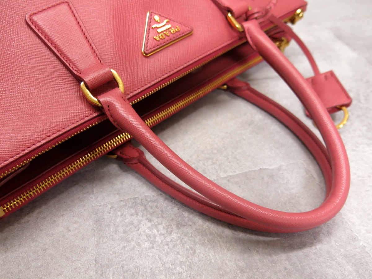 ○美品○PRADA プラダ○ガレリア○サフィアーノ 本革○トート バッグ