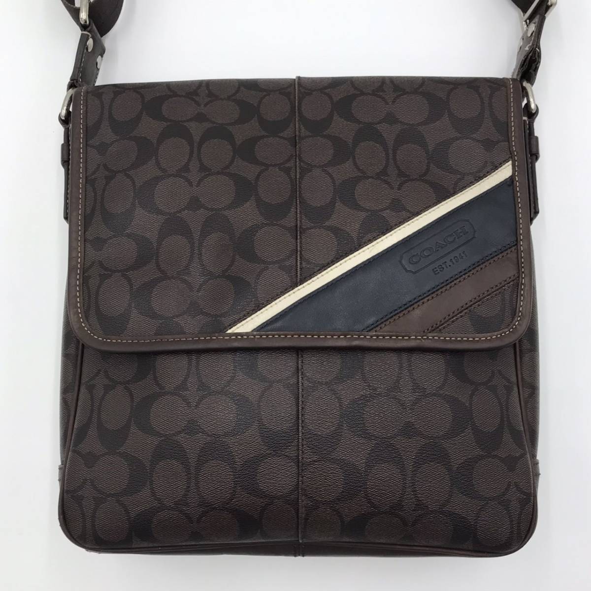 1円【美品】COACH コーチ 70333 ショルダーバッグ メッセンジャー 