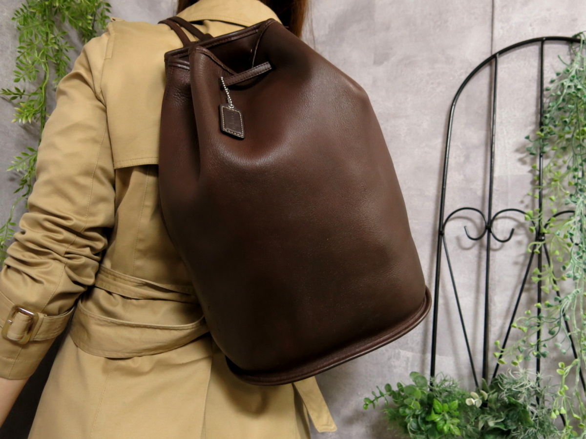 美品○COACH オールド コーチ○メンズ○USA製○高級 カーフ レザー 本 