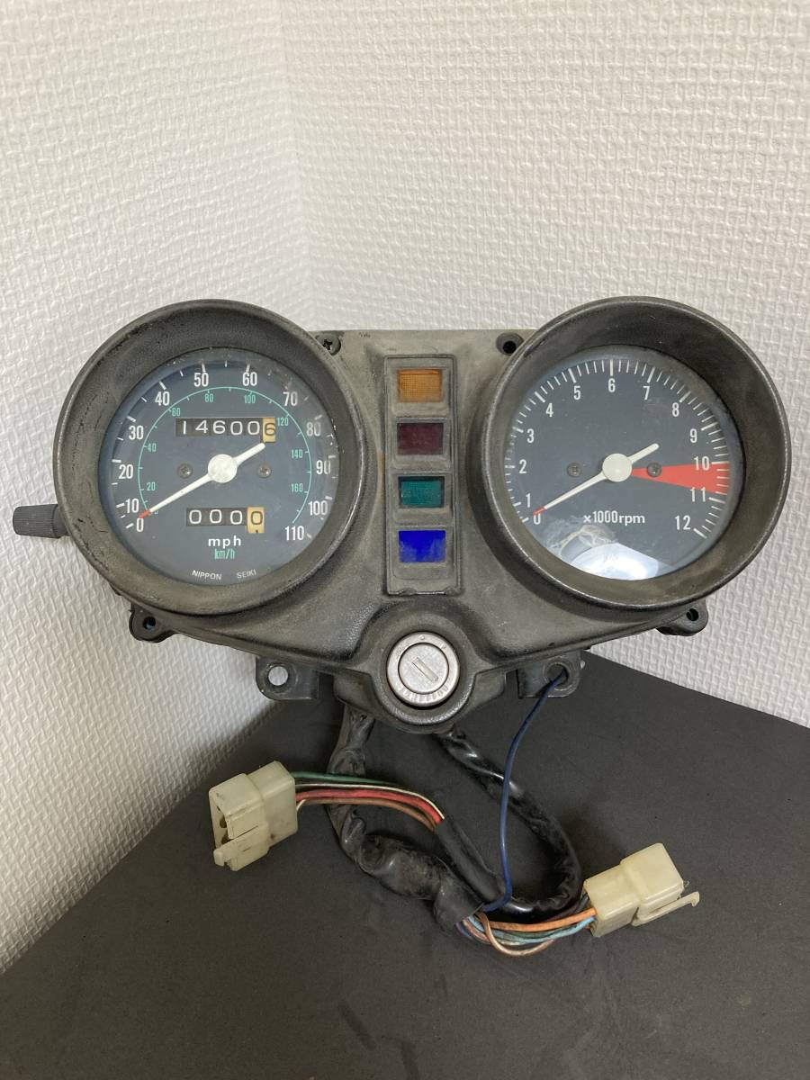 cb400n 純正メーター 実働品 CB400N メーター Assy スピードメーター タコメーター キーシリンダー