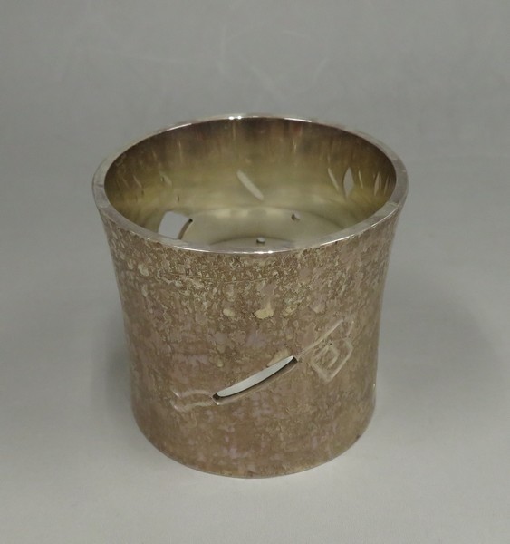 ☆茶道具☆ 釜師 吉羽與兵衛 『南鐐宝ツクシ蓋置』 共箱 【重量：171g