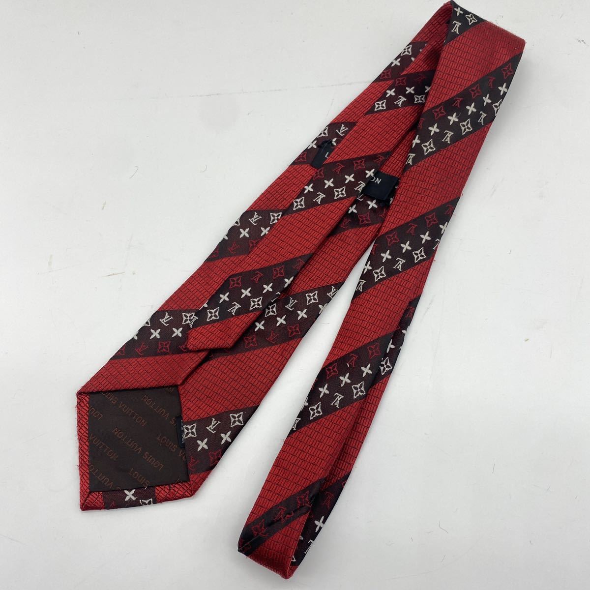 1円 ≪一流の品≫ ルイヴィトン LOUIS VUITTON ネクタイ モノグラム柄