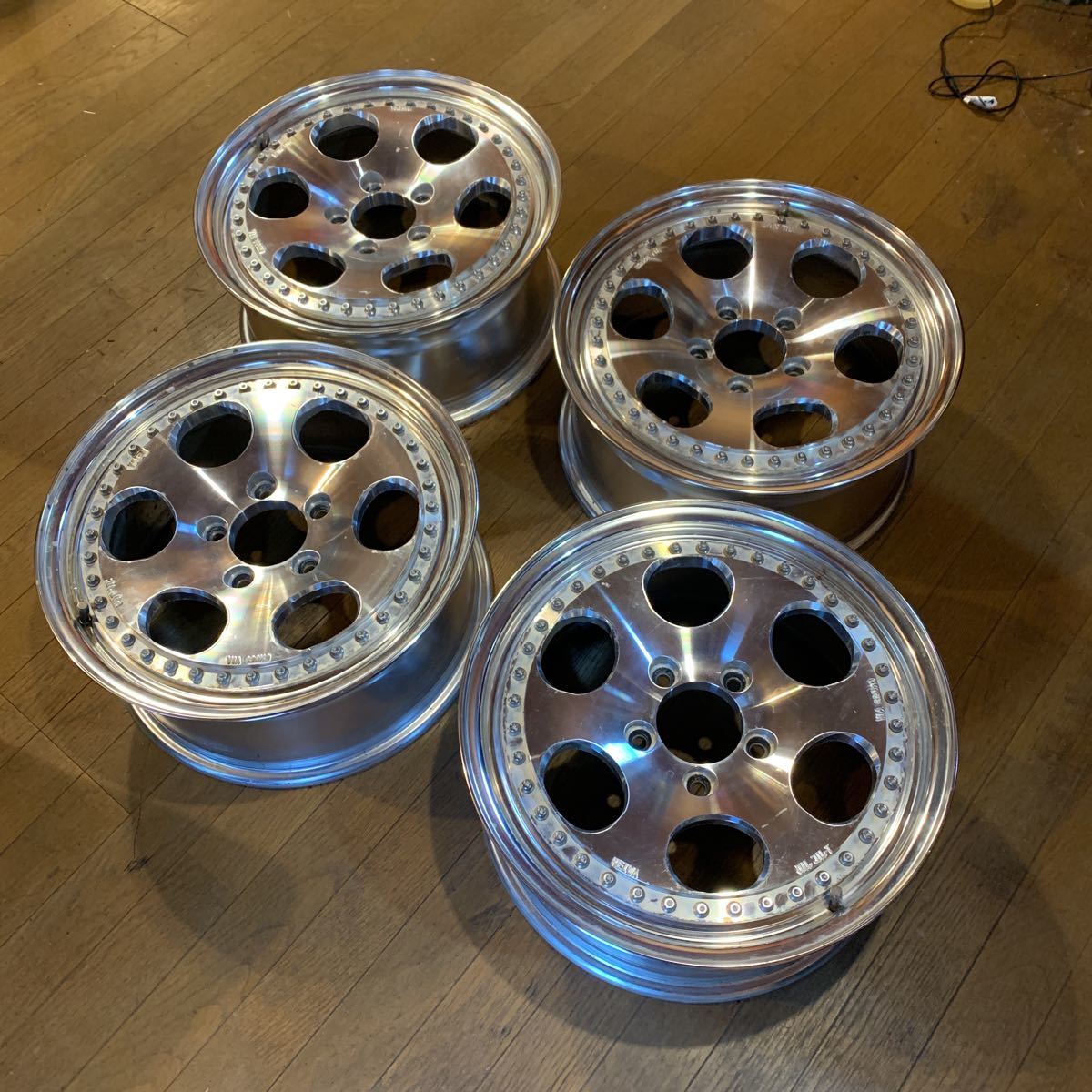 アルミホイール ELFORD Bloodstock エルフォードブラッドストック 3Piece Aluminum Wheel POLISHED 16×7.0 114.3/5H OVERHEAD DISK +36