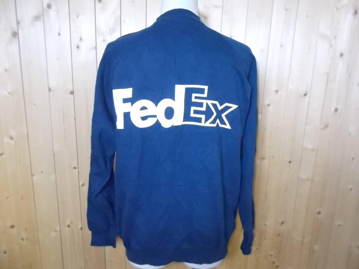 138◇FedEX スウェットトレーナー◇Lサイズ ネイビー色 フェデックス 
