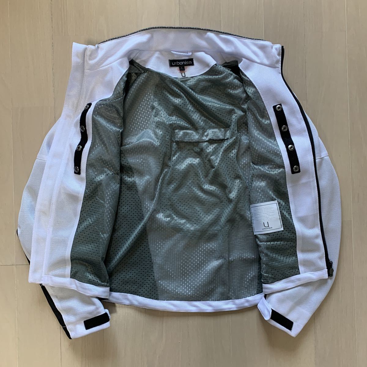 urbanism アーバニズム メッシュジャケット ジャケット WHITE/BLACK Lサイズ サンプル A40405-8