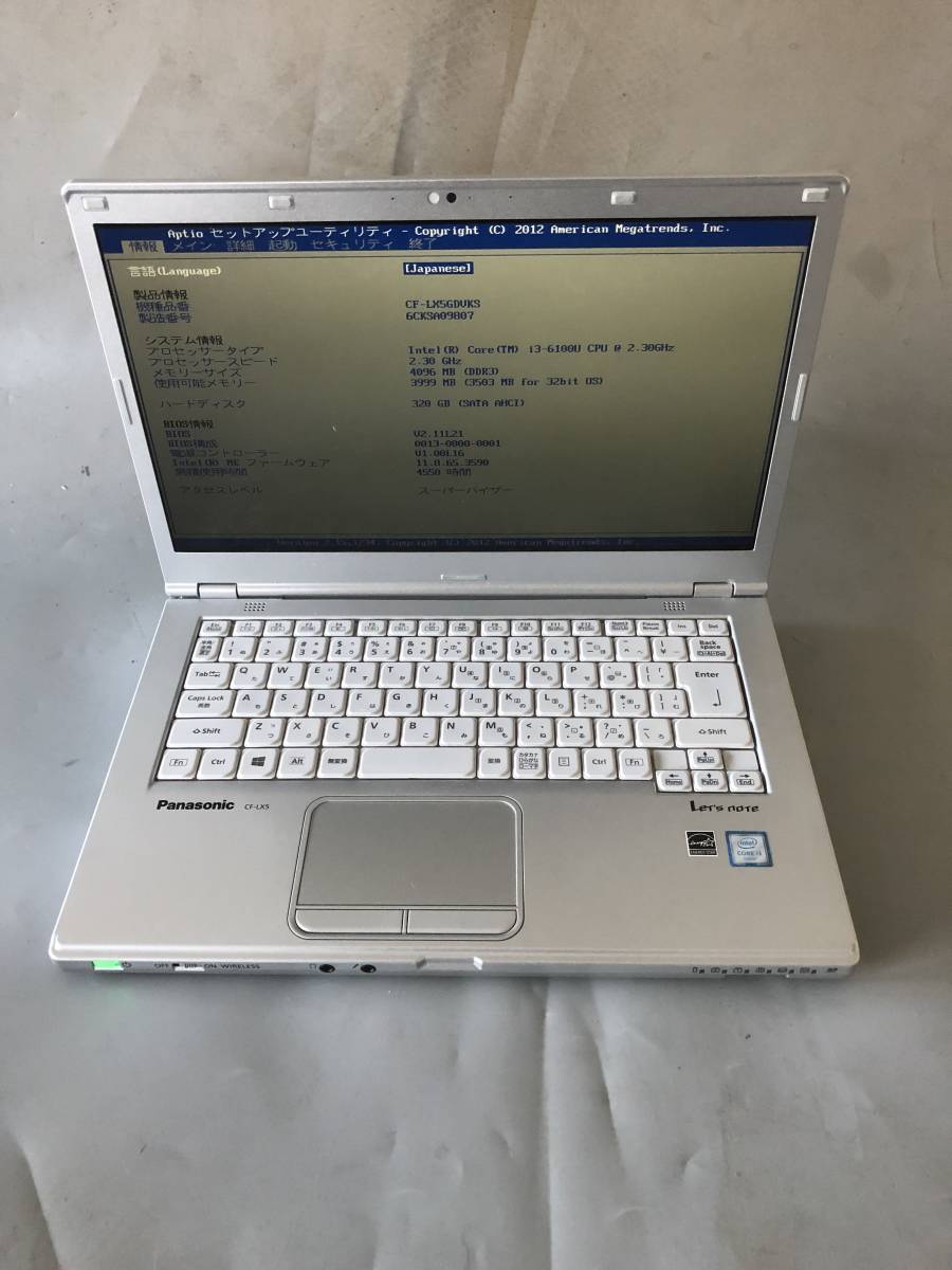 お得，定番人気 ジャンク Panasonic CF-LX5 /Intel i3-6100U 2.30GHz/ メモリ:4GB /HDD:320GB/ JXJK402(12インチ～)｜売買されたオークション情報、yahooの商品情報をアーカイブ公開 - オークファン パナソニック、松下電器産業