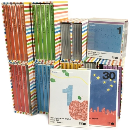 Benesse World wide kids English Basic DVD CD Stage 1 ~ 6 セット ベネッセ ワールドワイドキッズ wwk 中古 Y6343969