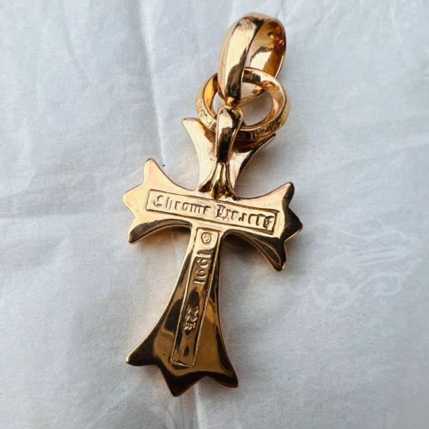 CHROME HEARTS 22K Small CH Cross Pave Diamond With Bail