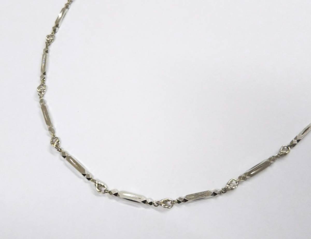 クリーニング済】Pt850 プラチナ ネックレス 総重量約21.4g 約47cm