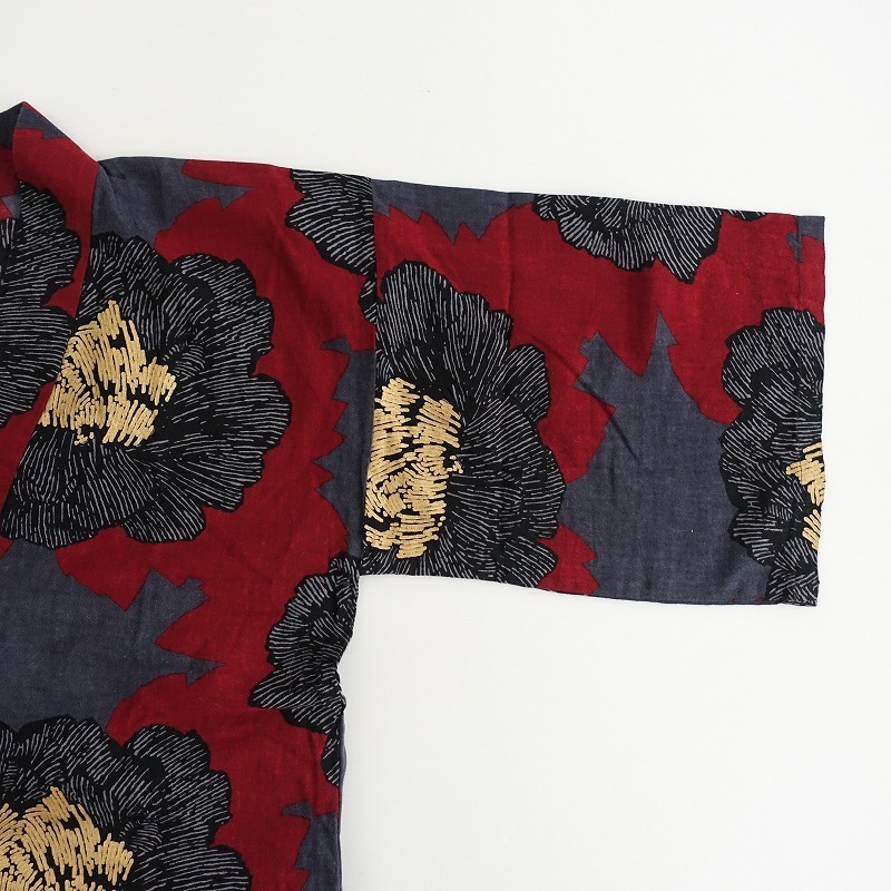 □【メンズ】ソウソウ SOU SOU *芍薬 知多木綿 文 風靡 プルオーバー*M