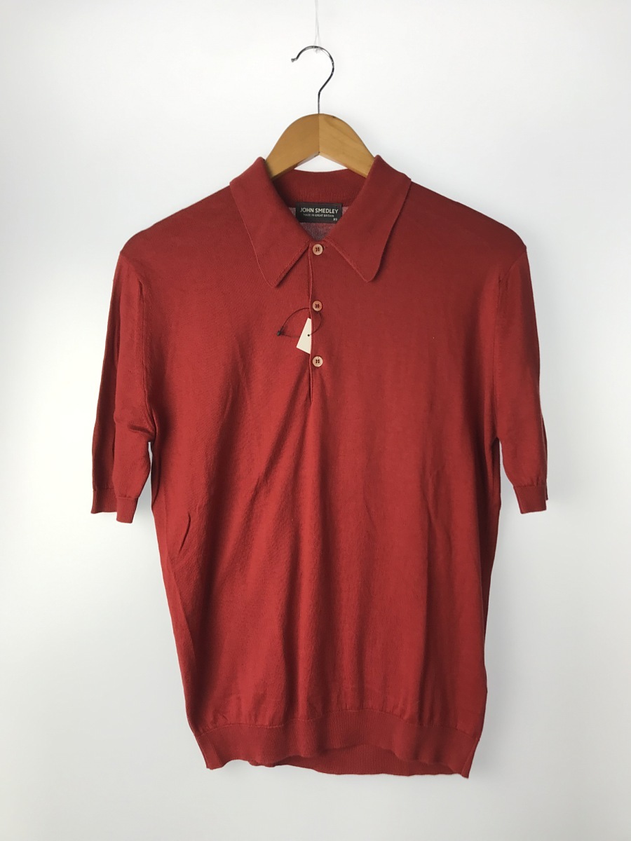 JOHN SMEDLEY◇ポロシャツ/XS/ウール/RED JOHN Polo John Knitted Men