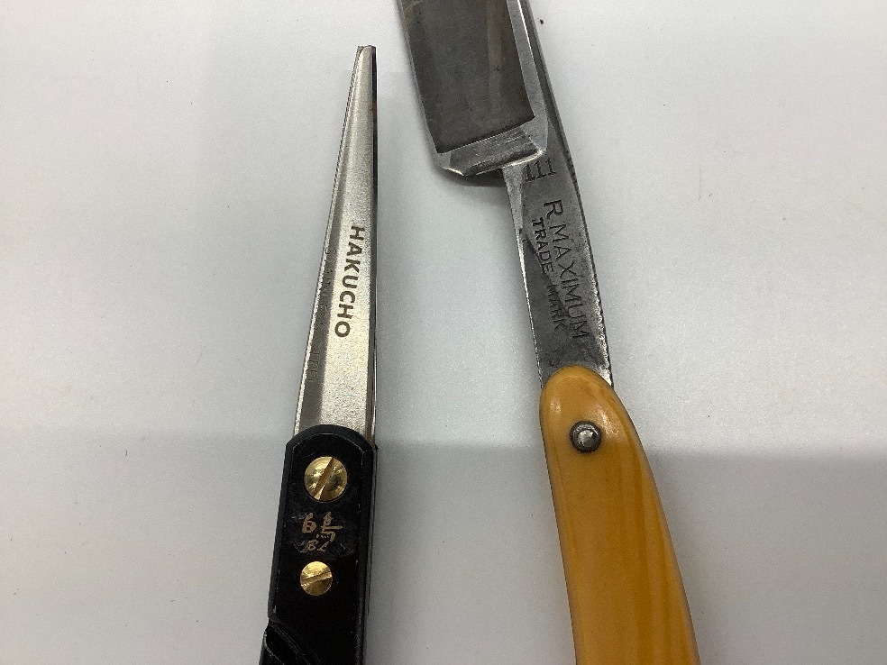 理容 美容 ハサミ まとめ カミソリ ACBF 中古品