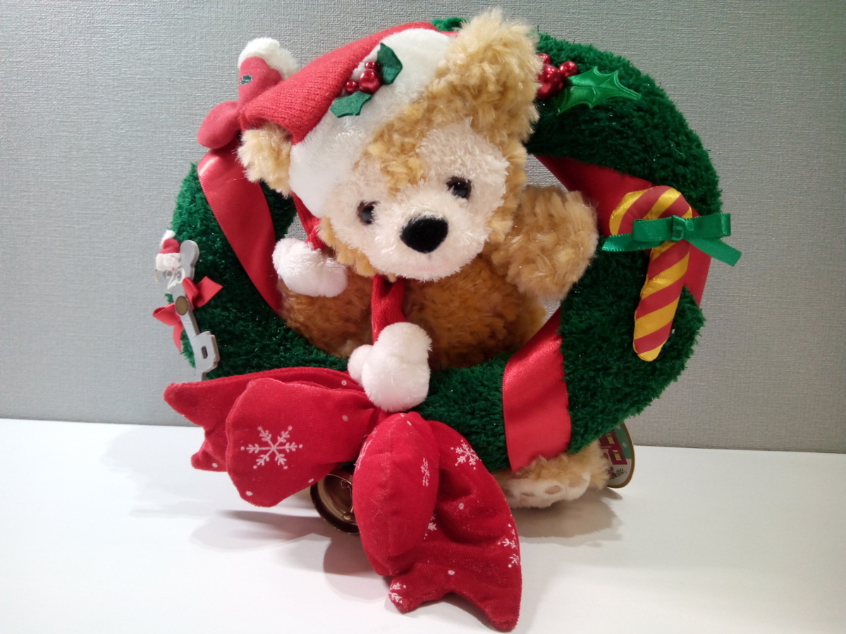 可愛いTDSダッフィー☆25周年☆クリスマスリース☆2008年☆タグ付き
