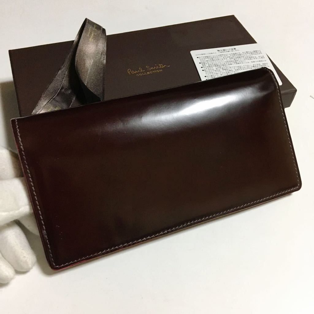 全国無料，人気 Paul smith コードバン 長財布 ポールスミス コレクション PCコードバン 財布 かぶせ式 蝋引き メンズ 馬革 定価46200円(長財布（小銭入れあり）)｜売買されたオークション情報、yahooの商品情報 長財布（小銭入れあり）