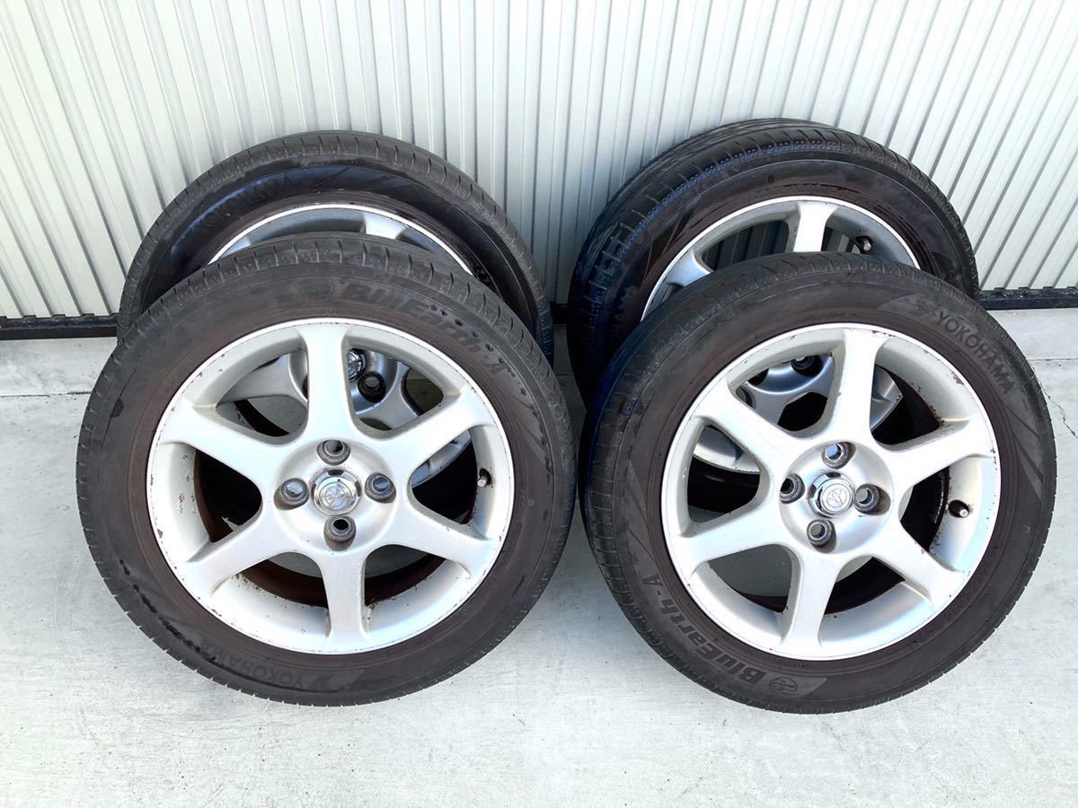 ヨコハマBluEarth 185/60R15 フィットヴィッツ用アルミ4本セット