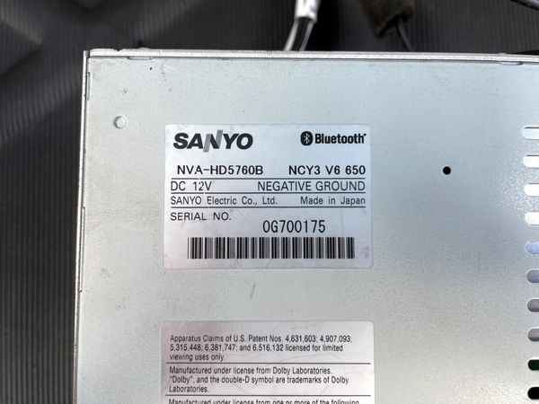 サンヨー マツダ SANYO NVA-HD5760B BOSE対応 純正カーナビ HDDナビ