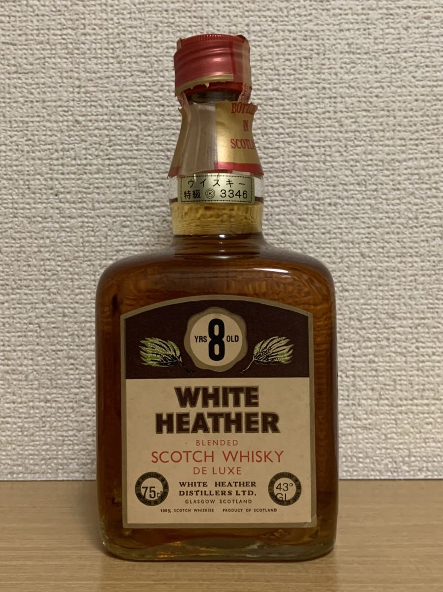 飲料・酒 未開栓 ホワイトヘザー 8年 スクエアボトル 特級 750ml