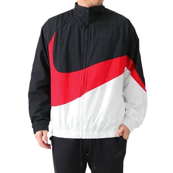 NIKE ナイキ ビッグスウォッシュ ウーブンジャケット AR3133-011 黒赤  