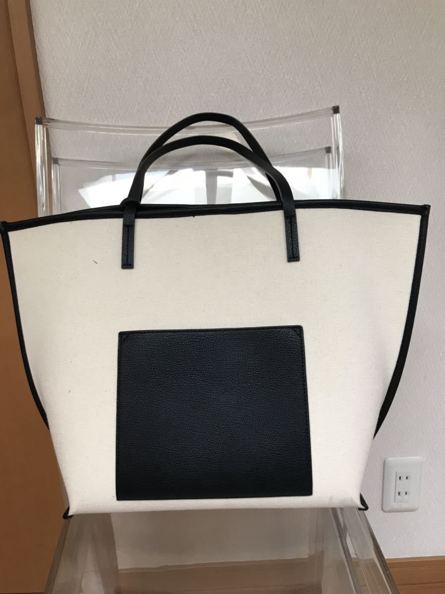 Niko And 黒 白 キャンバス 合皮トートバッグ ポーチ付き 同様 大容量 軽量 キャンバス 帆布 売買されたオークション情報 Yahooの商品情報をアーカイブ公開 オークファン Aucfan Com