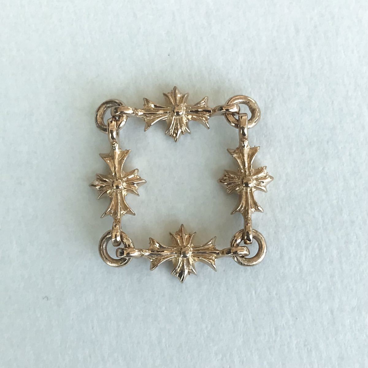 1円スタート クロムハーツ 22k タイニーeリング 4リンク 純正 