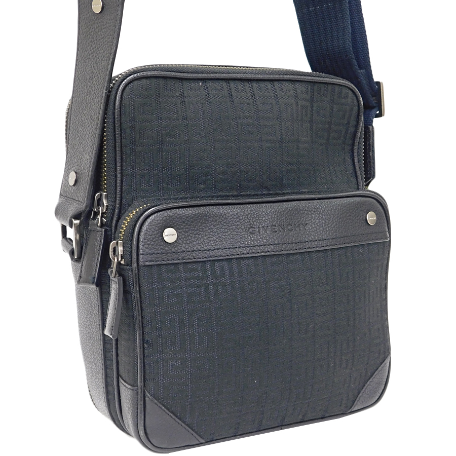 1円 □ 極美品 ジバンシー ショルダーバッグ ブラック系 ユニセックス  