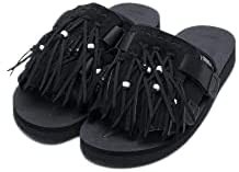 新品　送料無料　[SUICOKE] スイコック　レザースエード　フリンジサンダル　Hoto-Scab　レディース　ブラック　24cm suicoke（スイコック）の「別注＜SUICOKE(スイコック SUICOKE&frasl;スイコックHOTO-Scab フリンジの通販 個人的に気になるサンダル＜suicoke いかがでしょうかVOL.15 二子玉川｜BEAMS