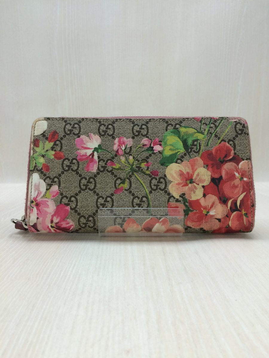 GUCCI◆長財布/レザー/PNK/総柄