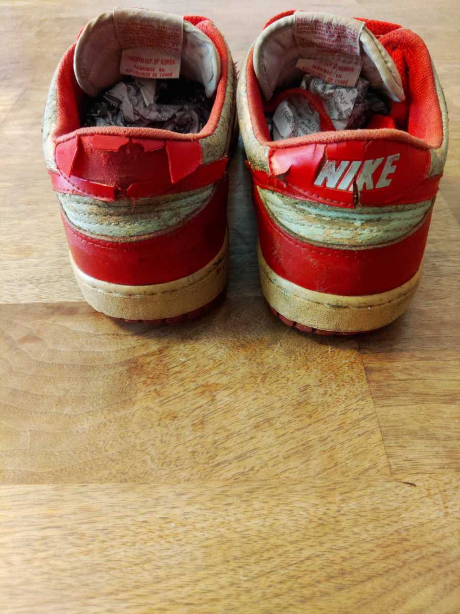 希少 85年製 NIKE DUNK Lo オリジナル 赤灰 Size 9 27cm ナイキ ダンク 
