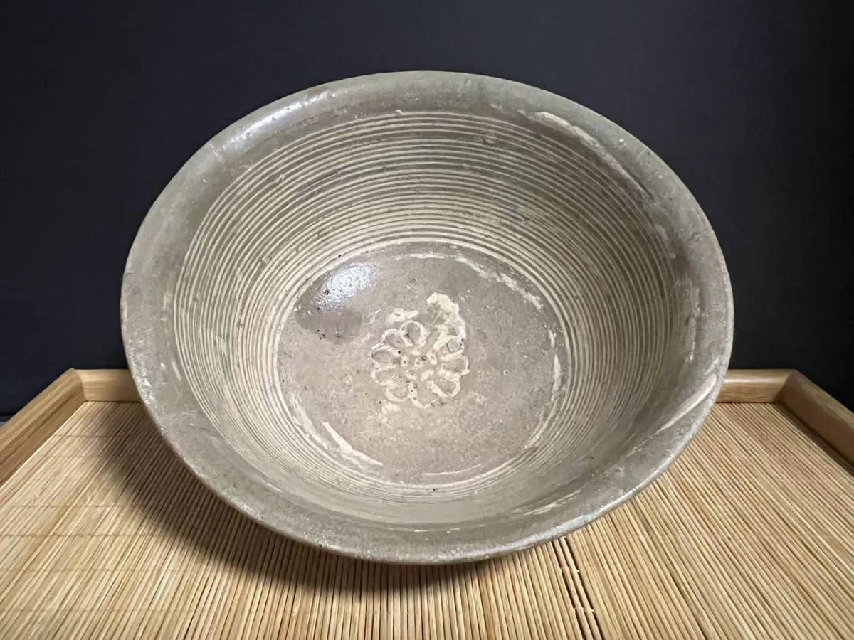 朝鮮美術　李朝　高麗白磁　鉢　茶碗　時代箱　C　5342 李朝茶碗 茶碗 朝鮮美術李朝高麗白磁鉢茶碗時代箱C5342 朝鮮