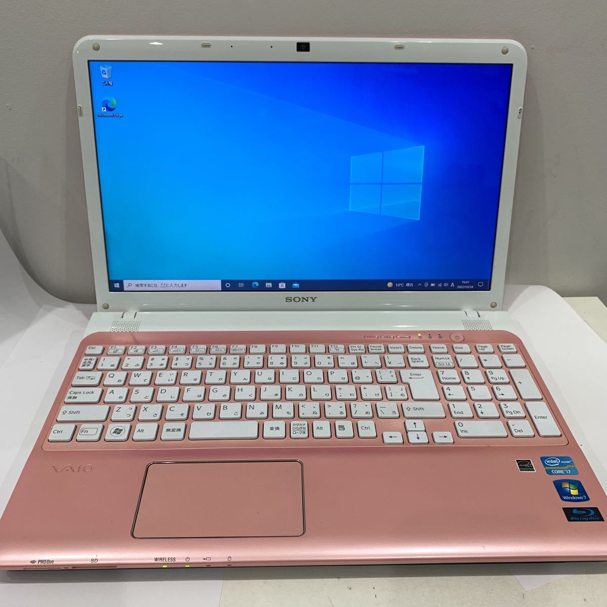 VAIO Core SONY ジャンク Pro メモリ8GB Win10 3612QM ⁄ SSD500GB i7 
