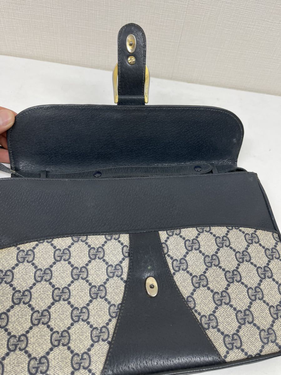 グッチ GUCCI GGスプリーム ショルダーバッグ ネイビー P15149