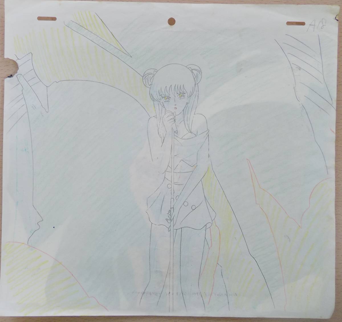 アニメ『アイドル伝説えり子』 朝霧 麗 セル画（動画付） 約26cm