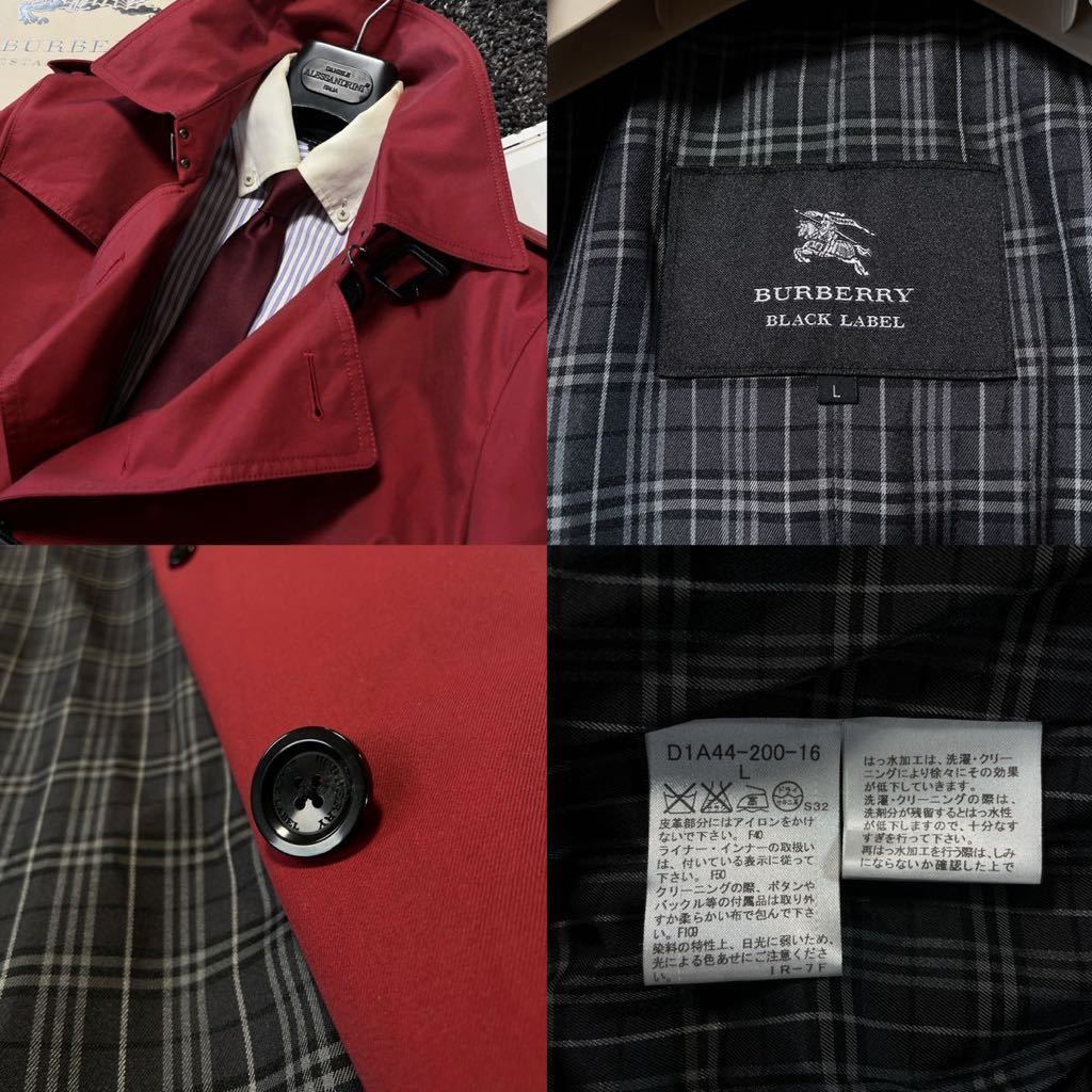 定価12万○美品BURBERRY【BLACK LABEL!! 】大人の洒落男のレッド