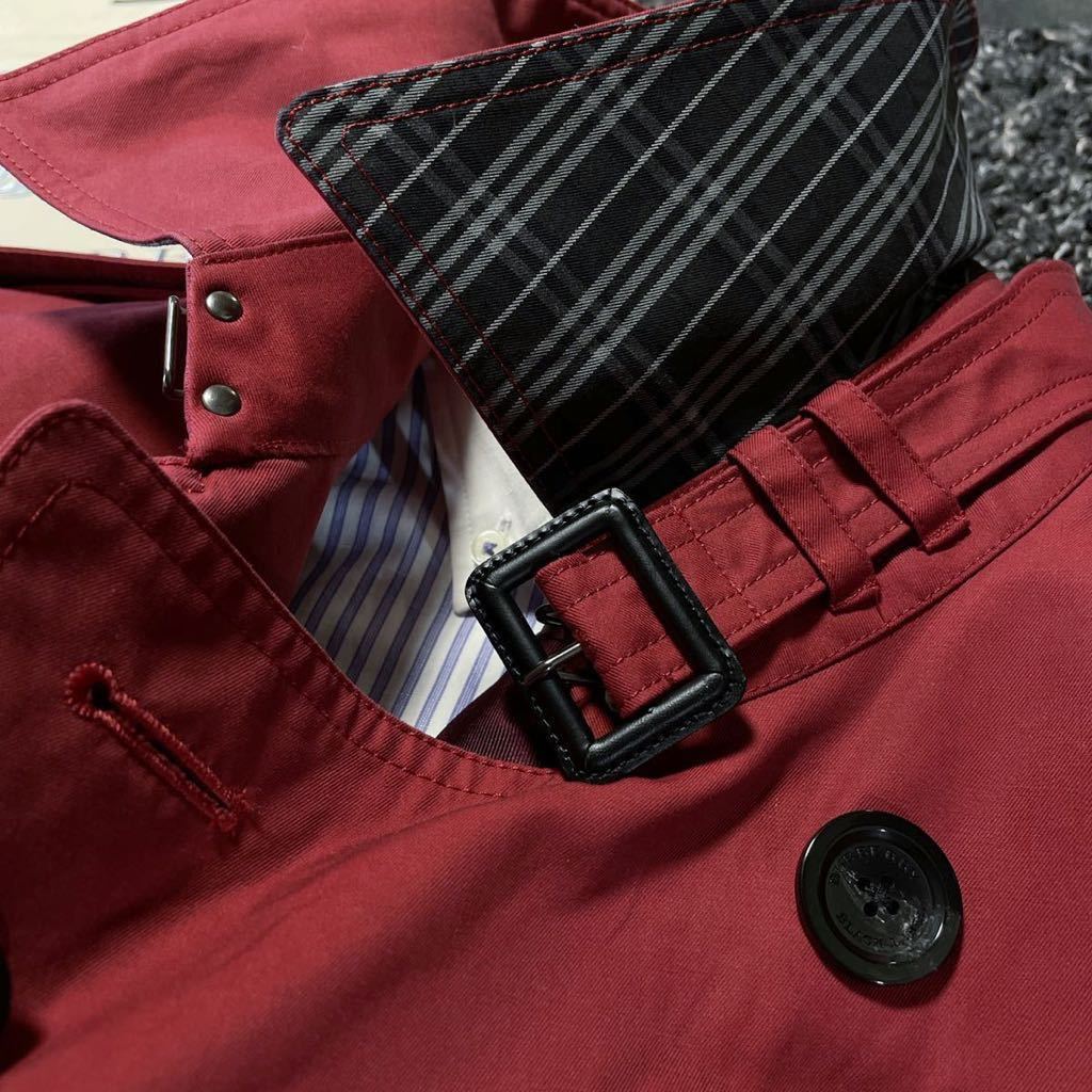 定価12万○美品BURBERRY【BLACK LABEL!! 】大人の洒落男のレッド