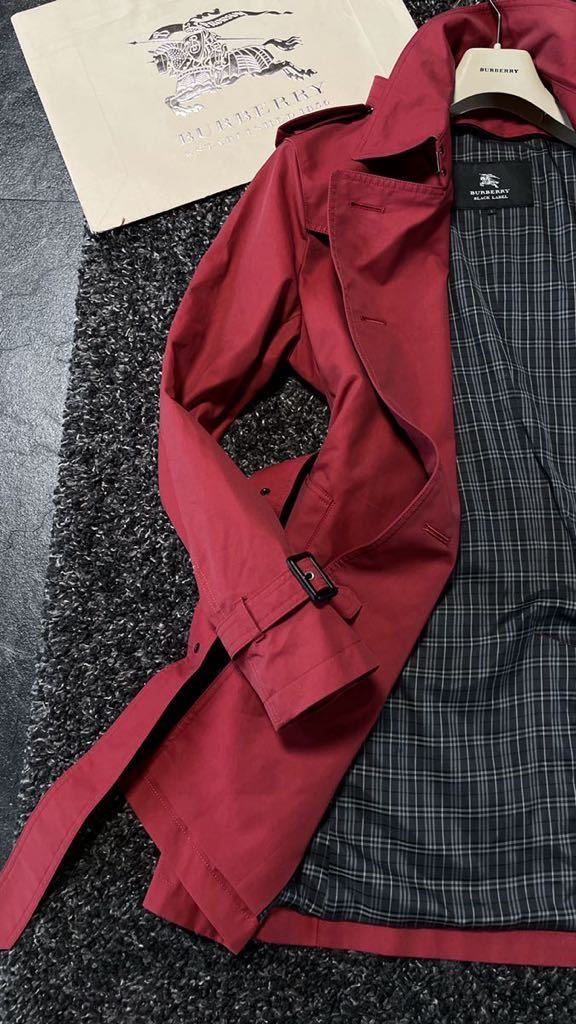 定価12万○美品BURBERRY【BLACK LABEL!! 】大人の洒落男のレッド