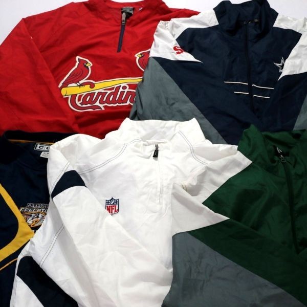★訳あり 30枚 ライトジャケット set カブス　NFL　ＭＬＢ 他 [メンズ] まとめ売り セット 古着卸 最落なし 1円スタート 訳有5428