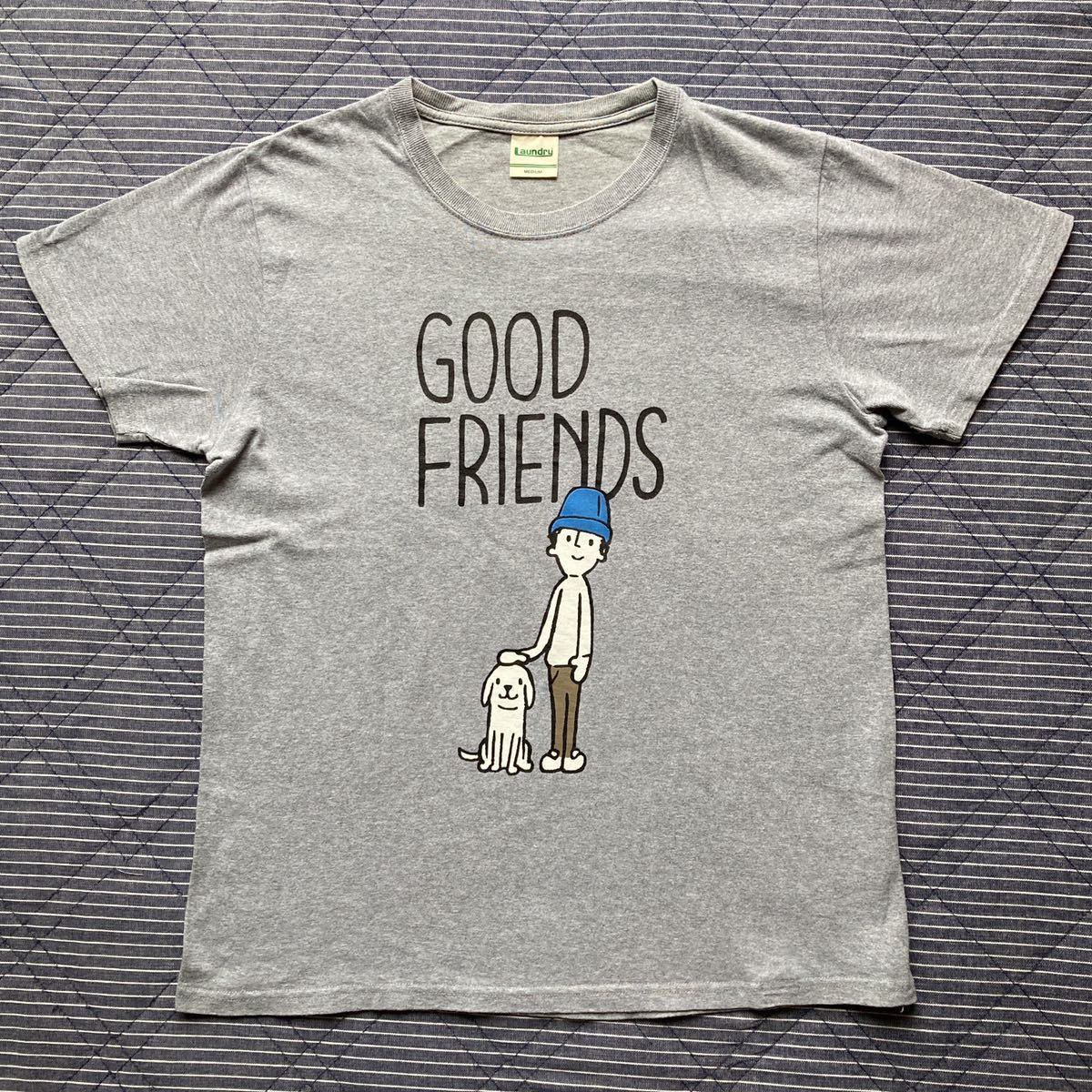 即決有希少！犬 Laundry Tシャツ Mサイズ ランドリー 犬散歩 Tシャツ M 