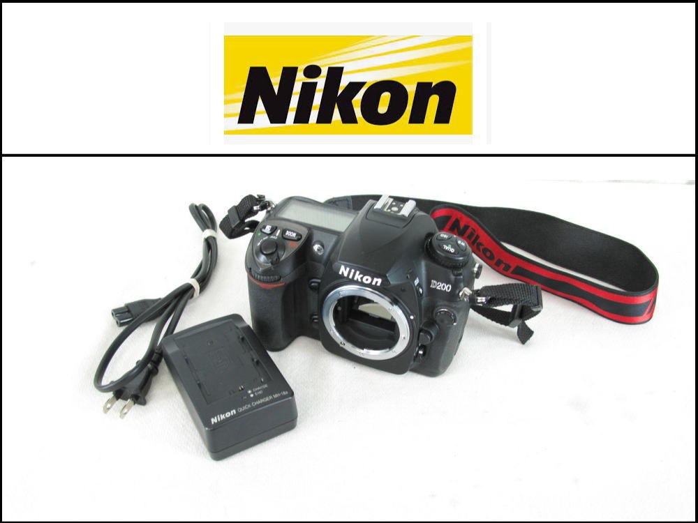 □美品□Nikon/ニコン□D200□ボディ□デジタル一眼□バッテリー、充電 