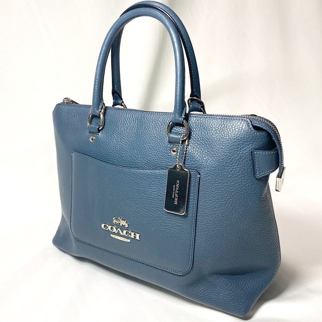 03Y1100993M 超美品 COACH コーチ メンズ バッグ ネイビー ブルー 検 