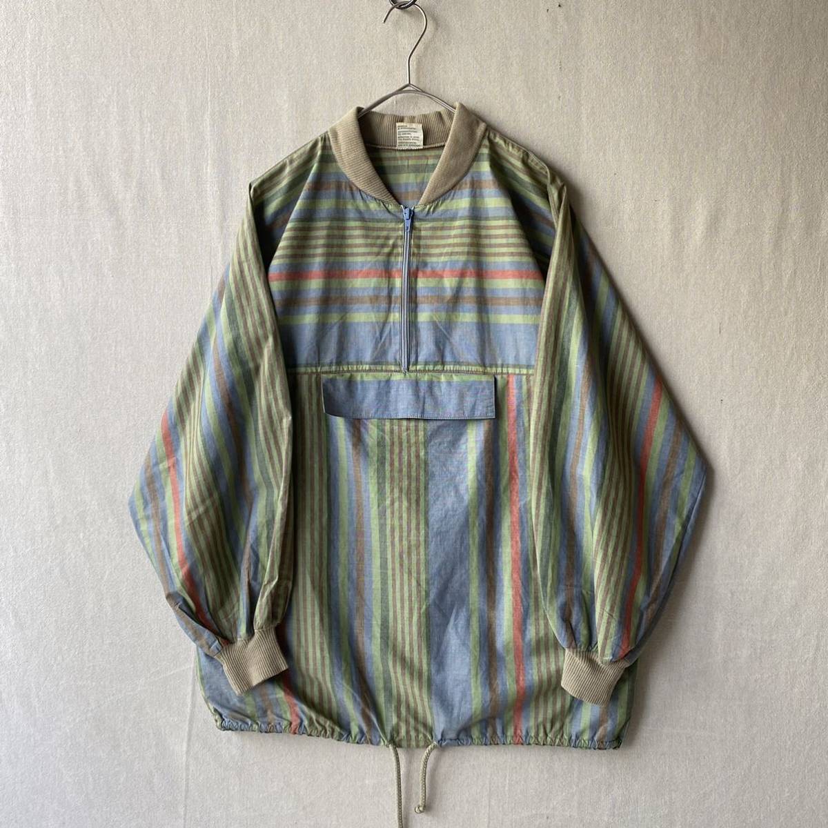 デンマーク製 70s 80s Vintage アノラック ジャケット / ナイロン マルチカラー プルオーバー ユーロ ヨーロッパ ビンテージ O2-01070-2376