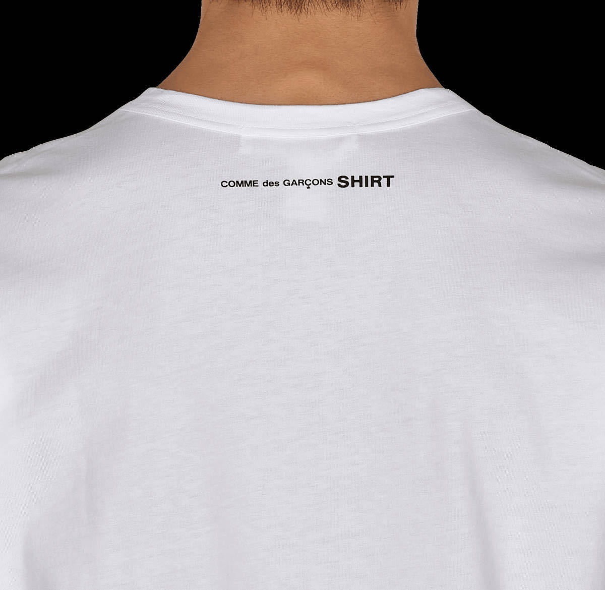 新品 Lサイズ COMME des GARCONS SHIRT 背面ロゴプリント Tシャツ 白 