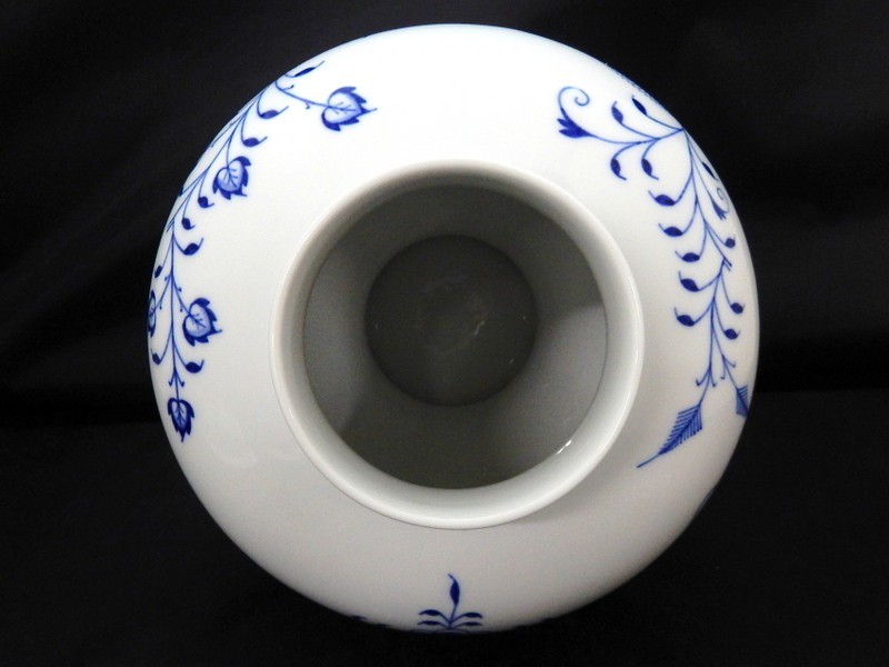 1000円スタート Meissen マイセン ブルーオニオン 花瓶 フラワーベース